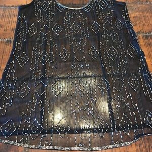 BKE Beaded tank top